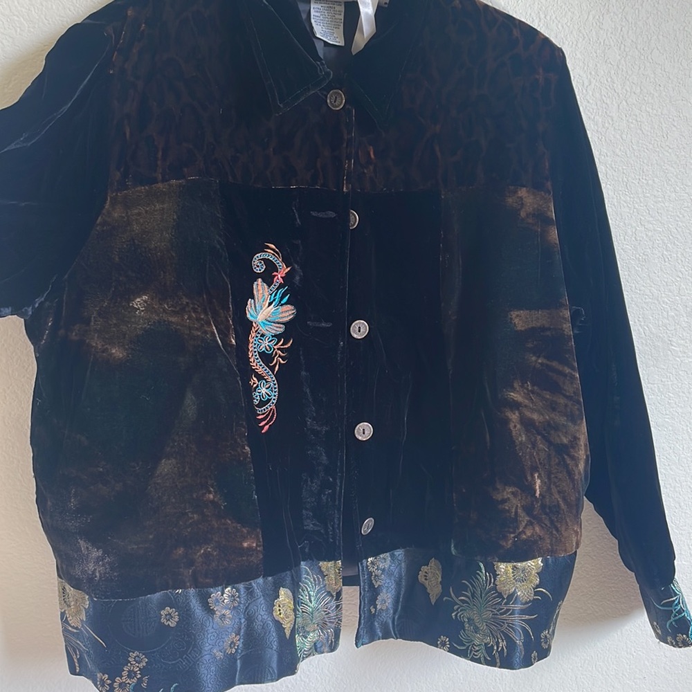 Velvet shirt-jacket - Picture 2 of 4
